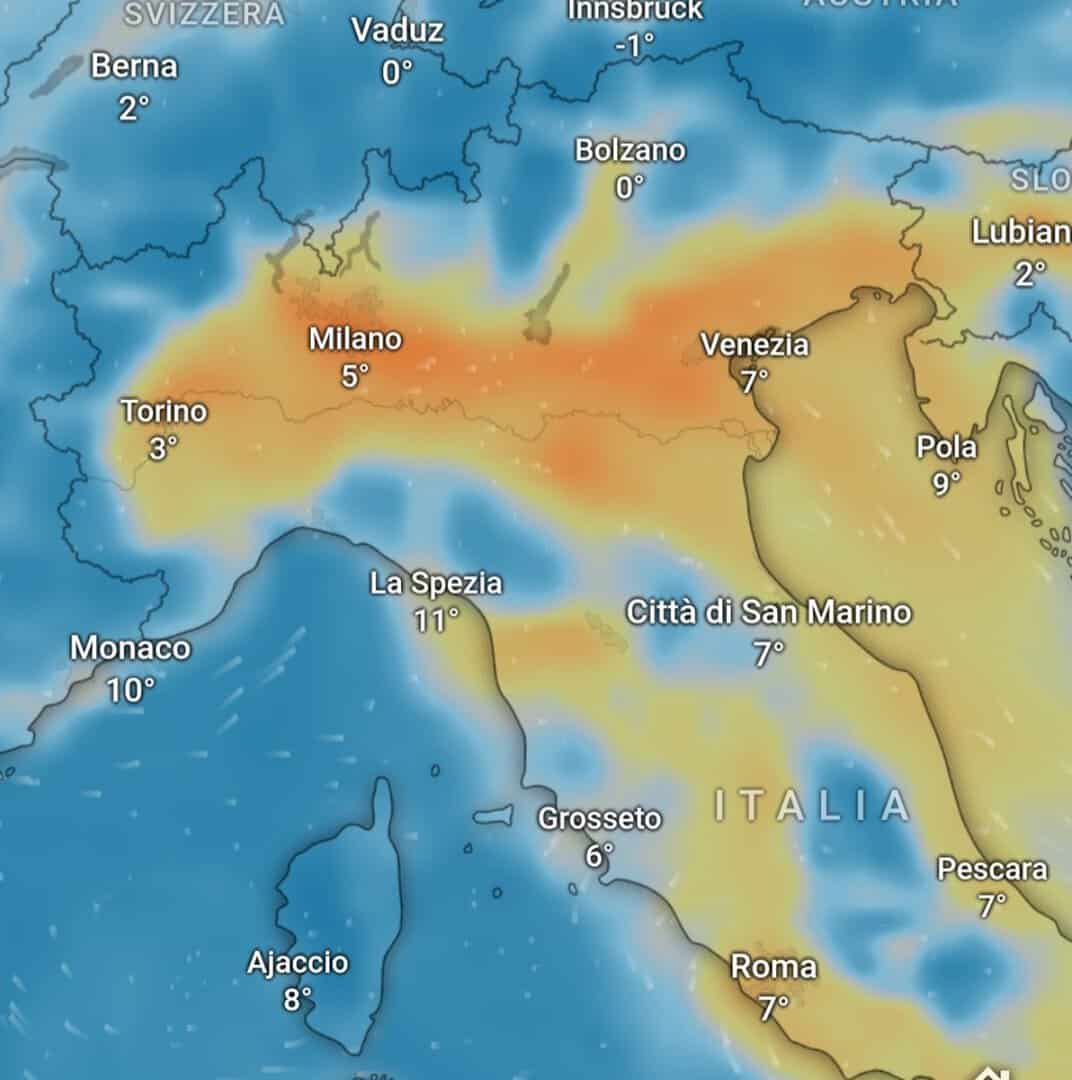 Livelli PM10 Italia 