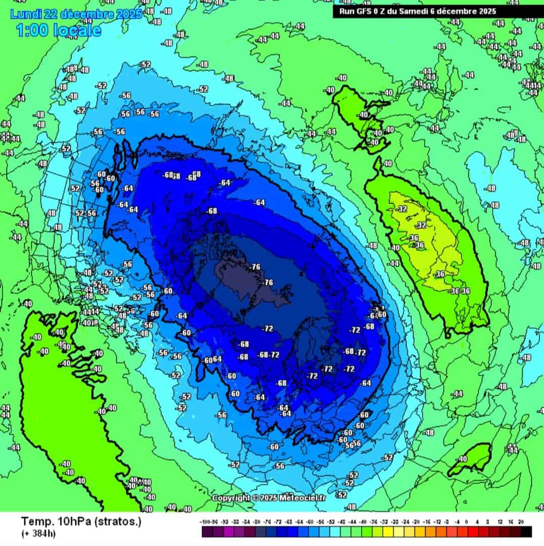 Vortice polare 22 dicembre