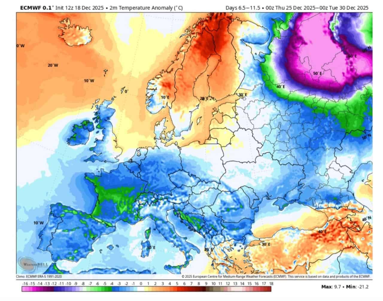 Vortice polare Temperature