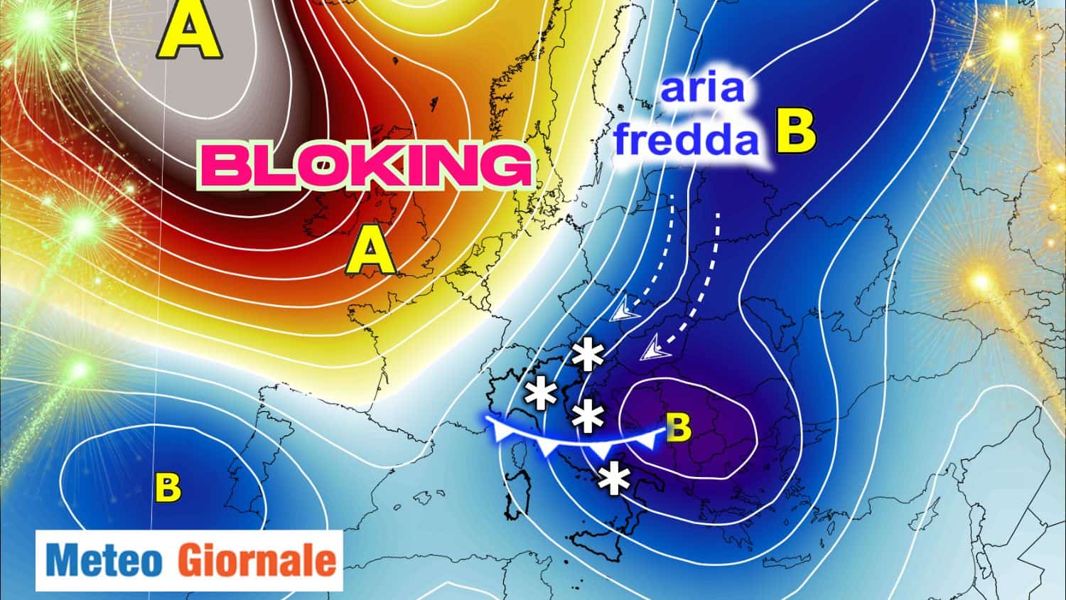 Freddo e neve bassa nel clou delle festività. Il modello europeo ci va pesante. Le ultimissime