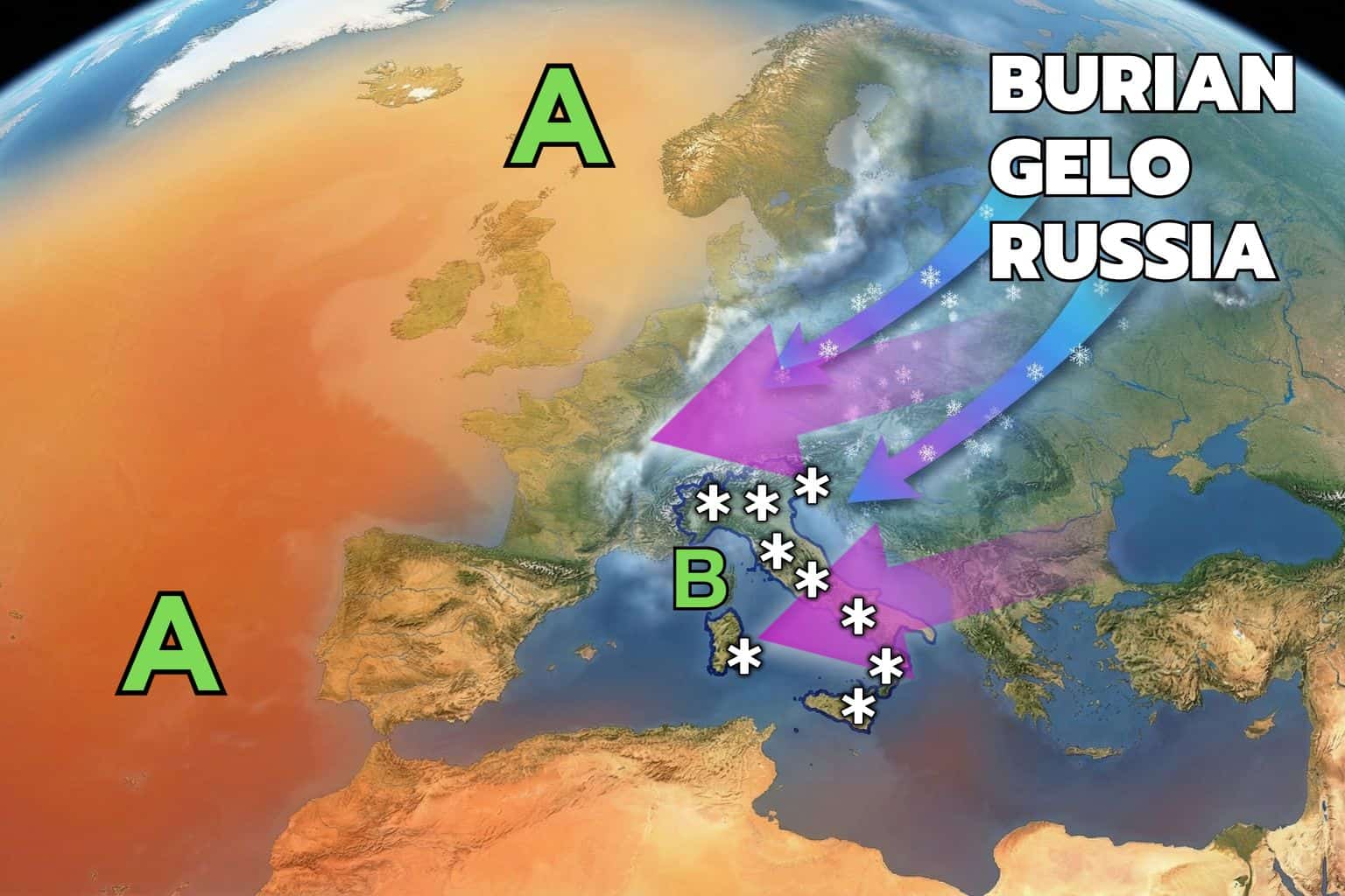 Giorni e durata del prossimo Burian, il gelo che viene dalla Siberia