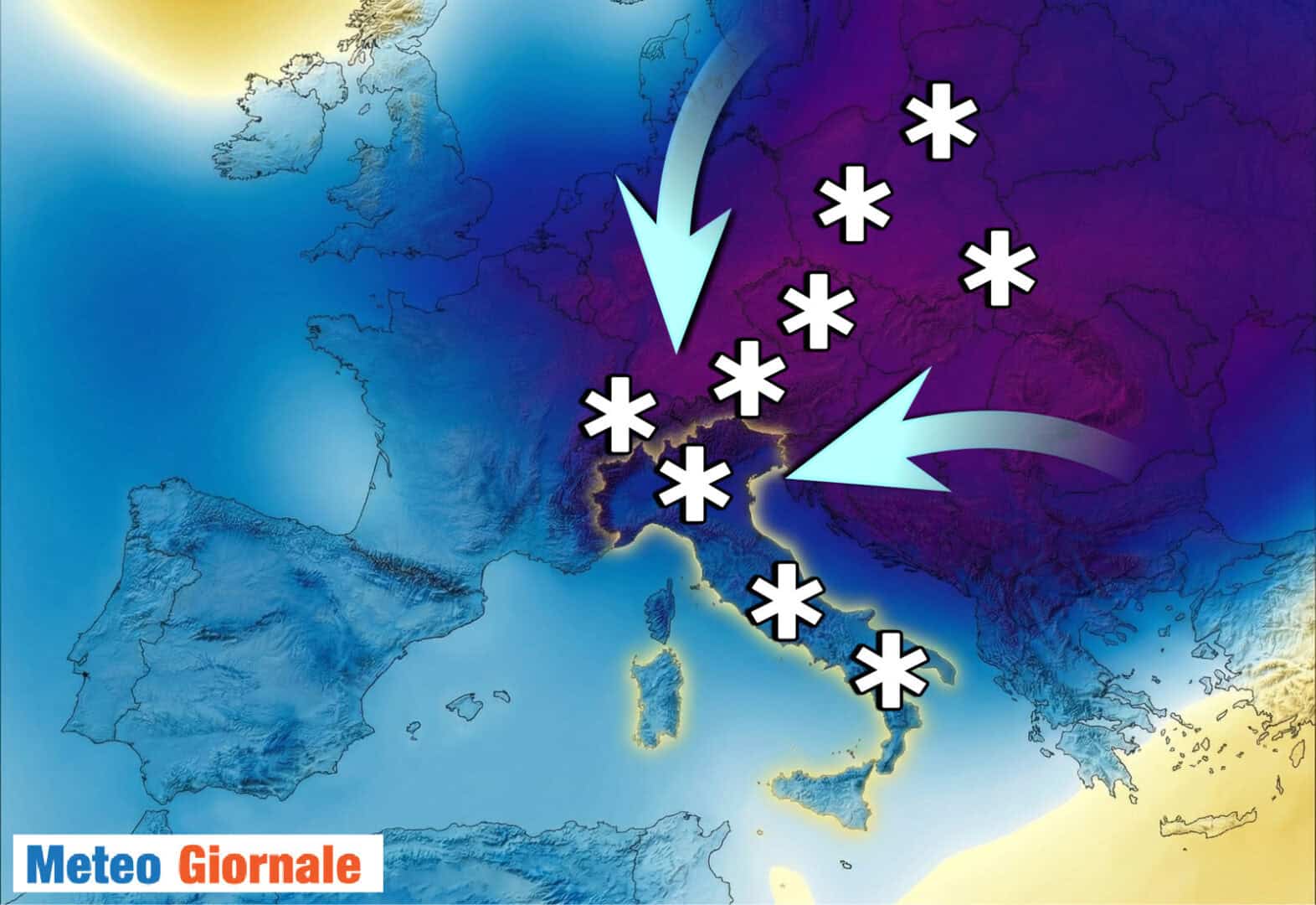 freddo e gelo gennaio 2026 da gfs 31