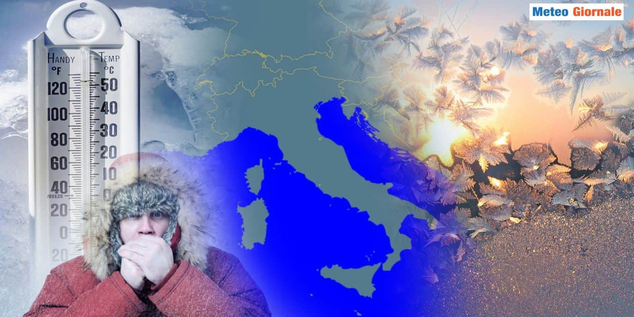 Freddo e gelo, con crollo delle temperature in picchiata