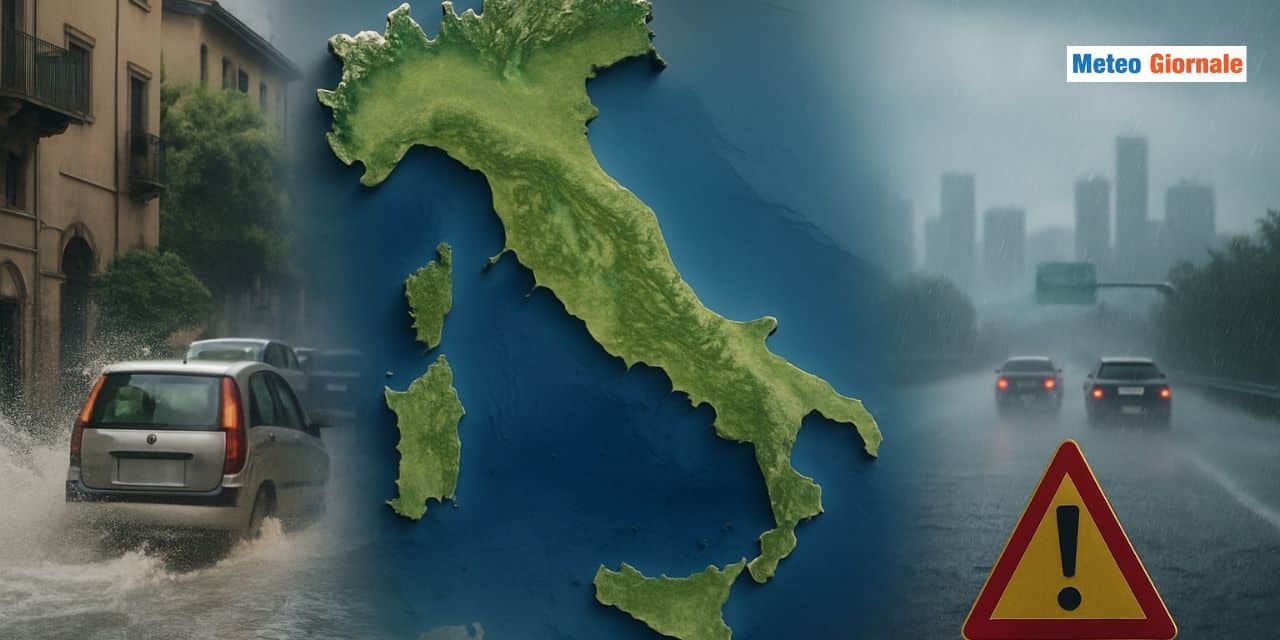 Maltempo da Lunedì 15 Dicembre a cominciare da queste regioni