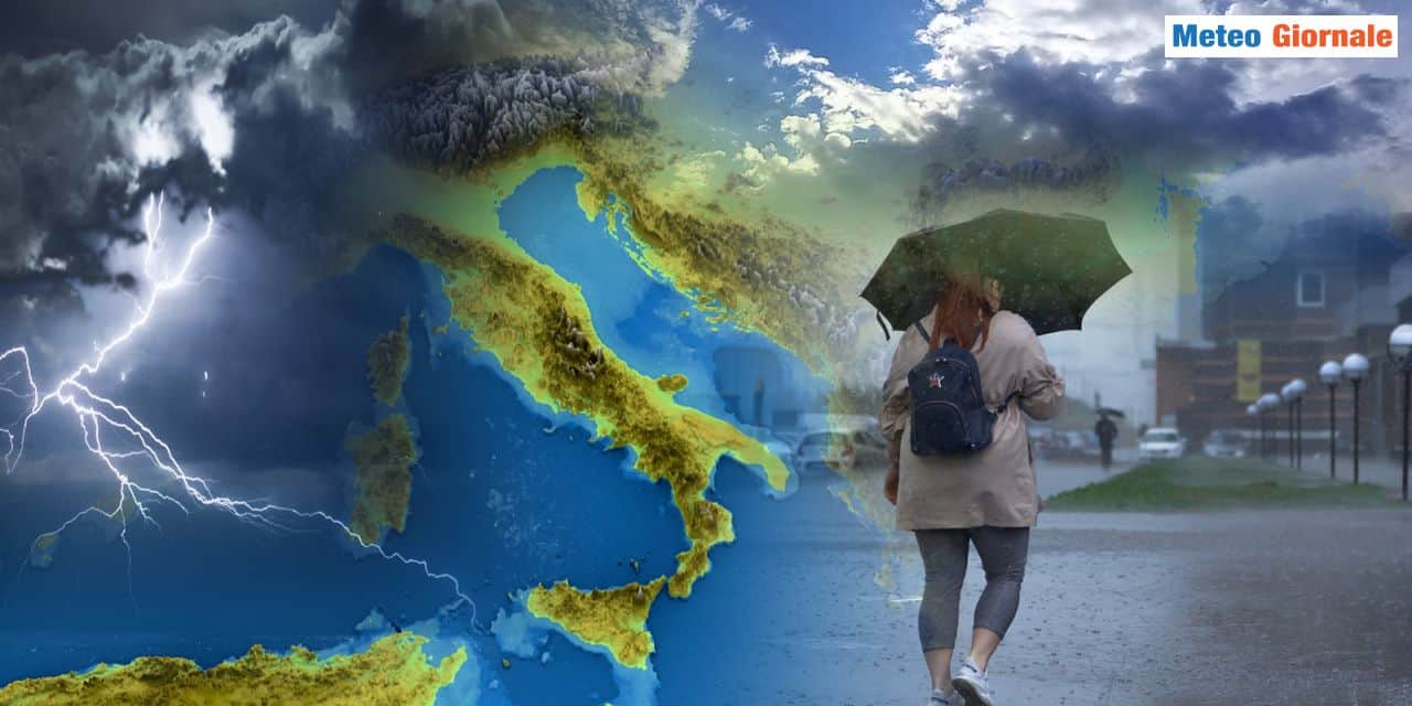 Piogge e temporali da ovest