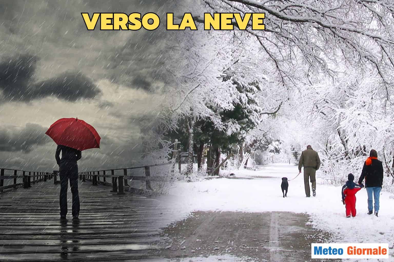 L’avvento della neve in Pianura Padana, Nord Italia e basse quote altrove