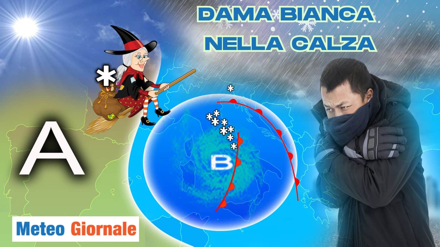 Tutta la neve di martedì 6 della Befana: aree interessate con quote e accumuli. Mappa