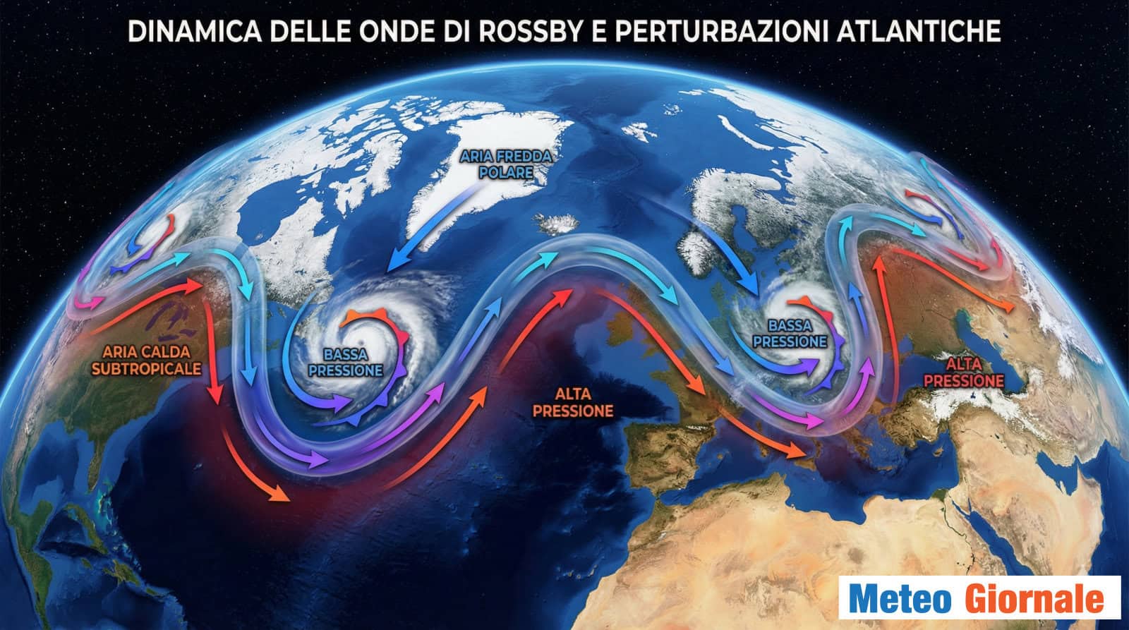 Ondate invisibili in cielo che agitato il meteo: le Onde di Rossby