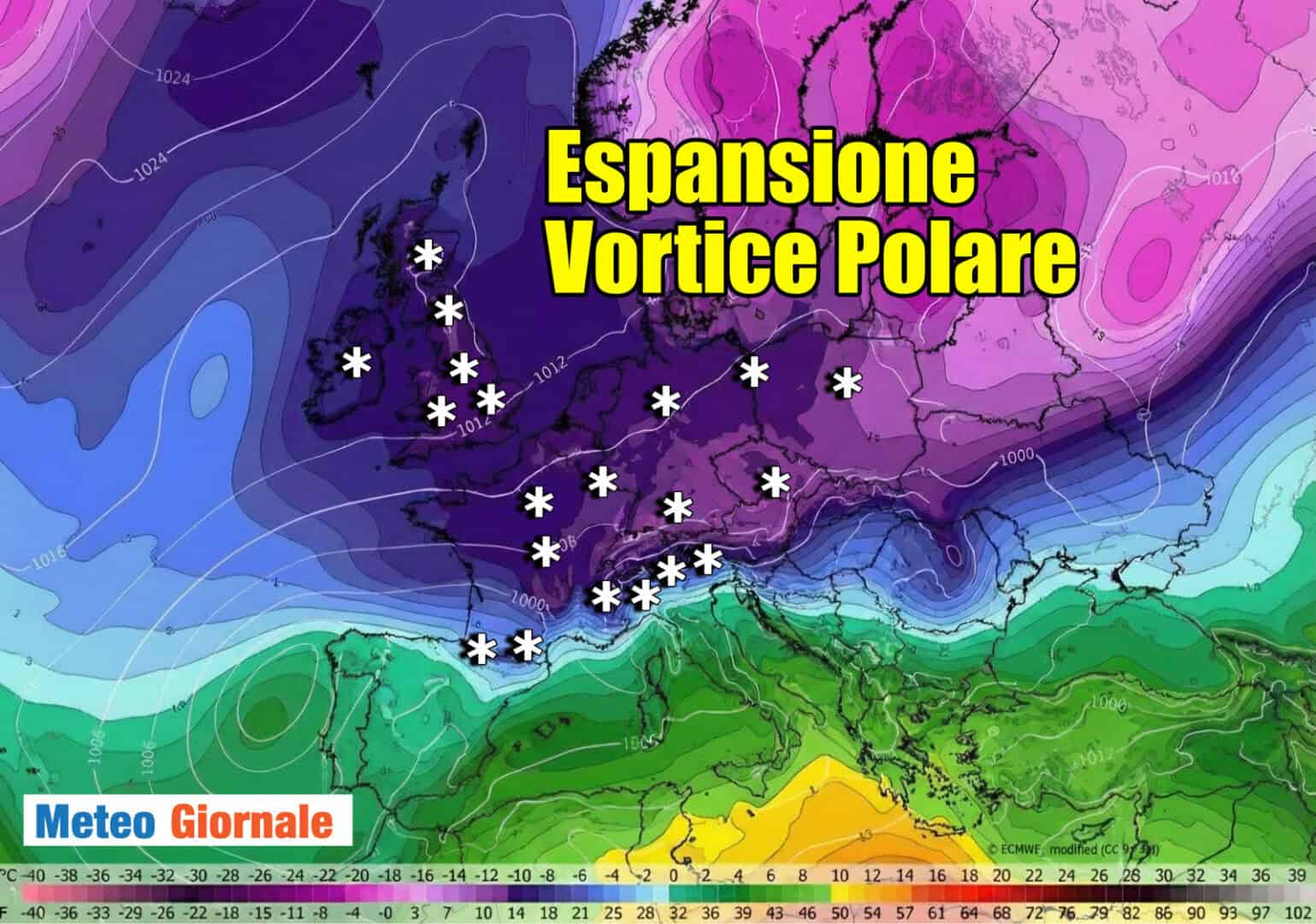 espansione del vortice polare in italia 25