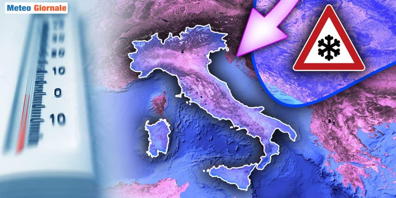 Freddo e neve puntano le Adriatiche