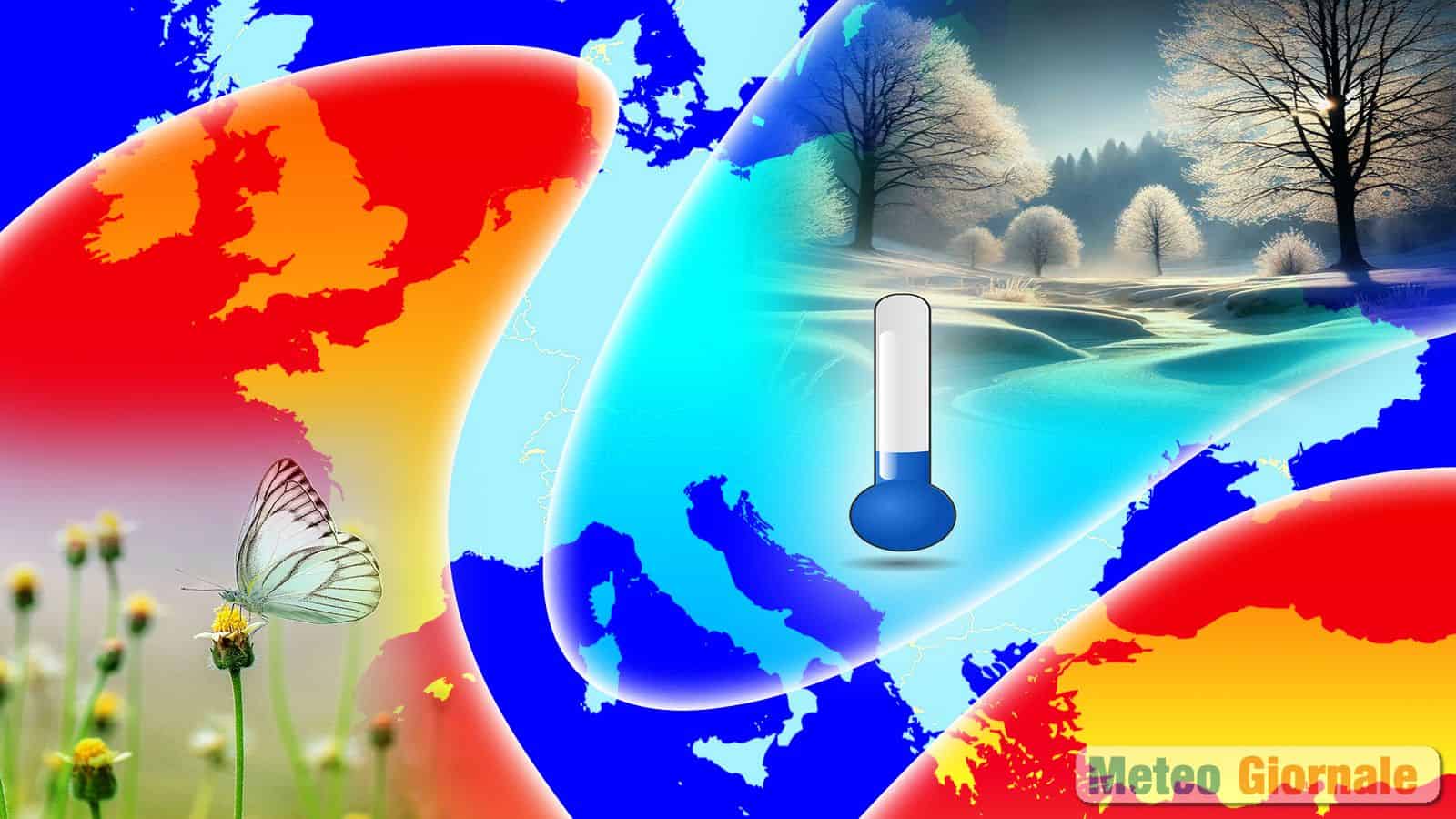 getto polare meno teso gelo da est fine mese meteo