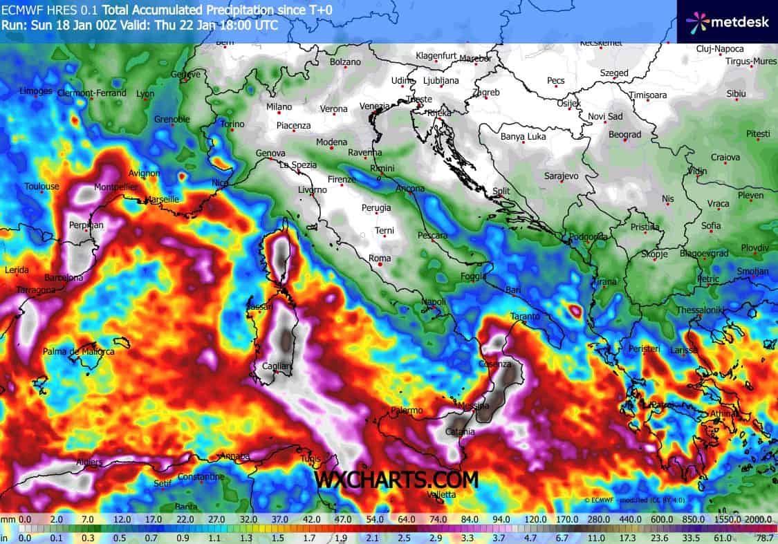 meteo tempesta mediterraneo