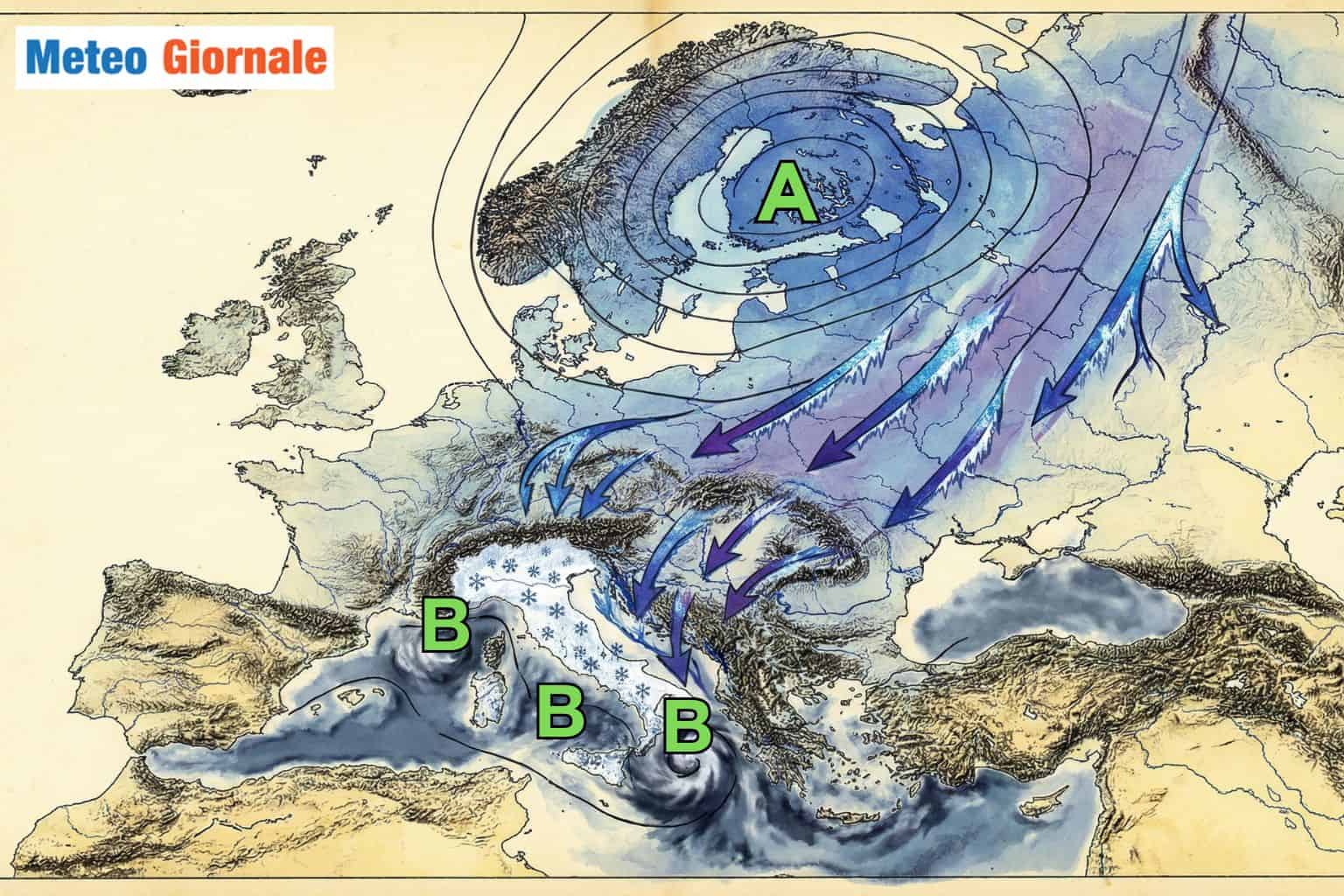 Blocco scandinavo in rinforzo, mai come ultimi anni. Freddo estremo verso Italia ed Europa