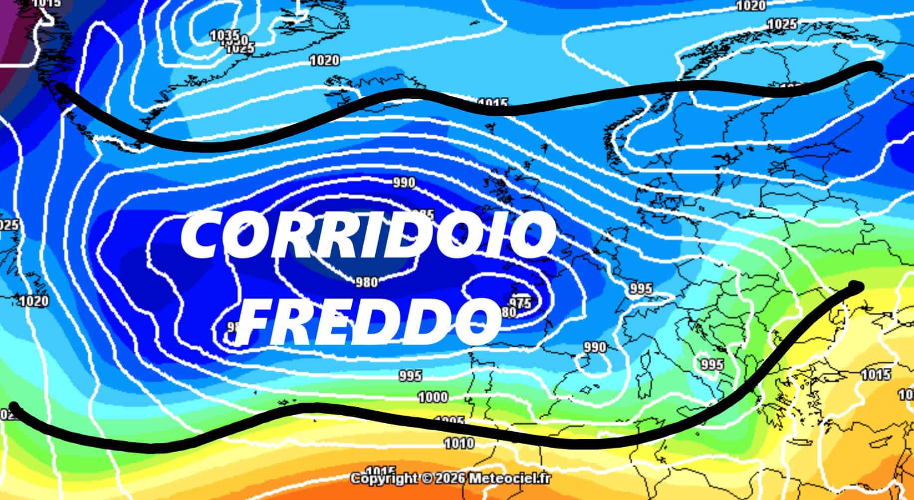 Se non accadesse nulla di particolare dalle altre latitudini potrebbe rimanere il pattern meteorologico presente in queste ultime settimane. Forte maltempo e clima non particolarmente freddo.