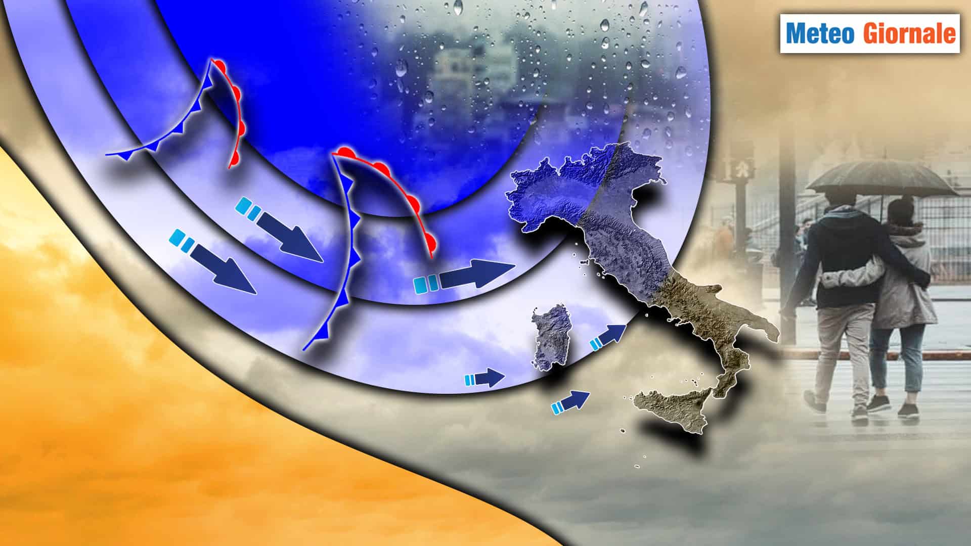 Meteo settimana: altro treno di perturbazioni, maltempo No-Stop