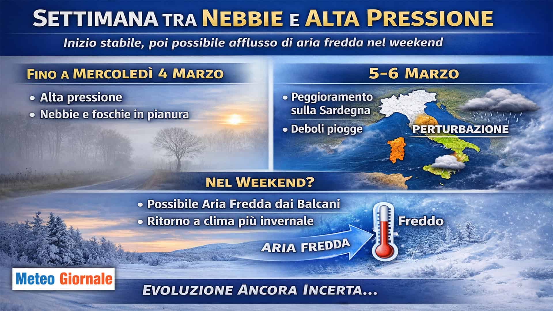 Settimana Mite e stabile, ma occhio ai Voltafaccia
