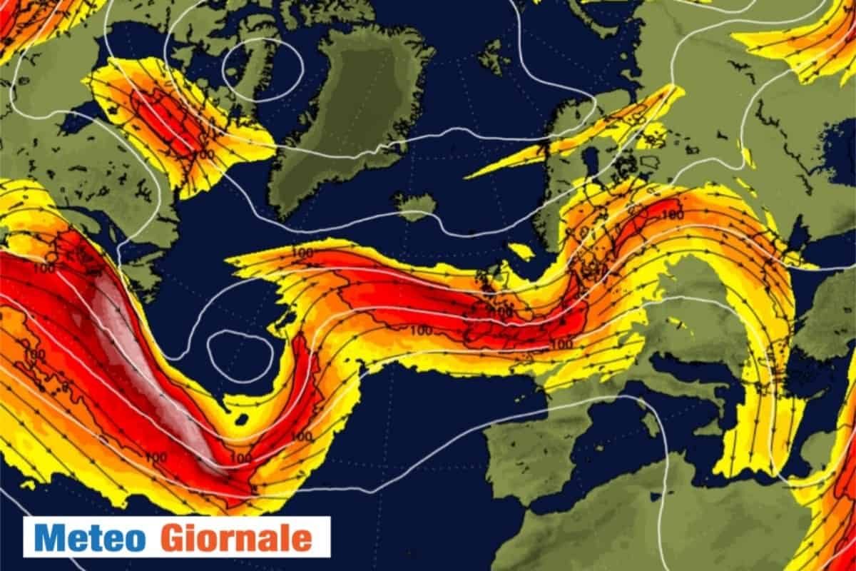Cambia il disegno del JET STREAM: svolta meteo tra 15 giorni