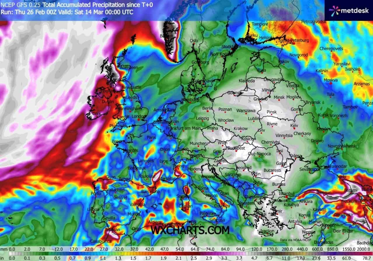 Meteo 8 19 marzo piogge