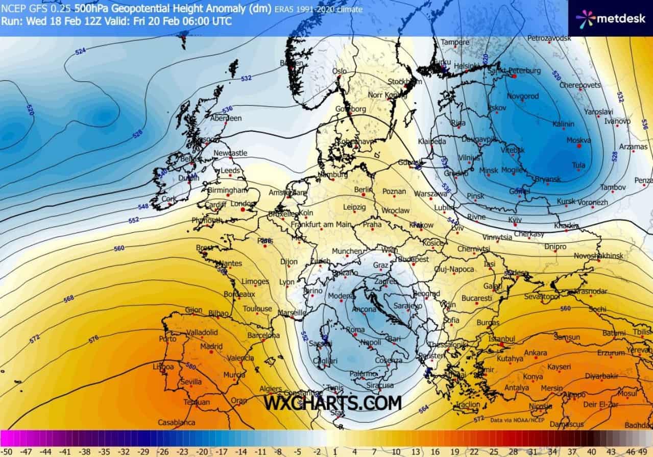 aree meteo neve e gelo