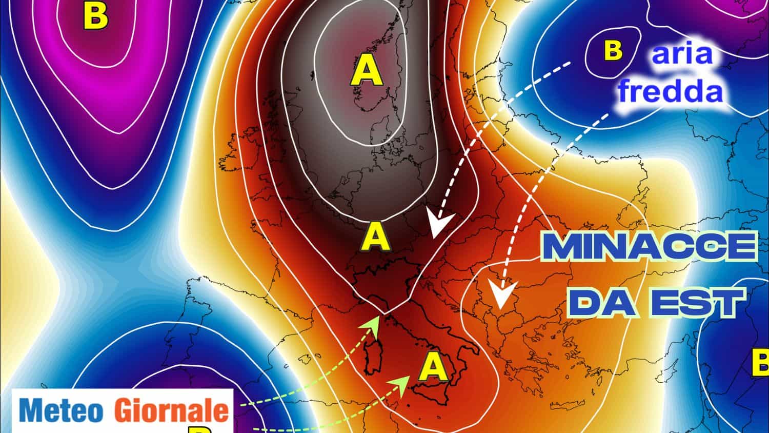 Alta pressione prevalente, ma via via più umido e qualche pioggia. Poi, ipotesi più fredde