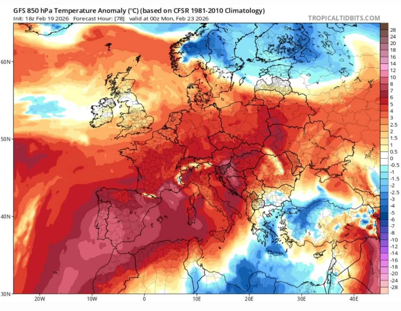 caldo anticiclone Mediterraneo getto polare
