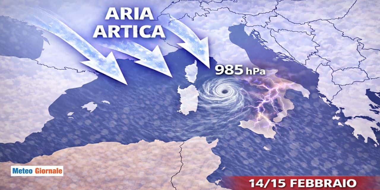Vortice da 985 hpa nel Weekend, un grosso problema per l’Italia