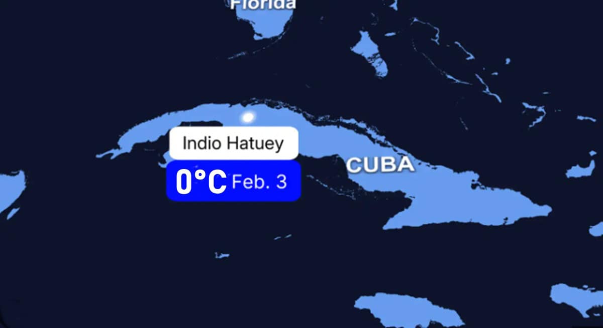 Gelo ai Caraibi, è record storico per Cuba, temperatura scesa a zero gradi
