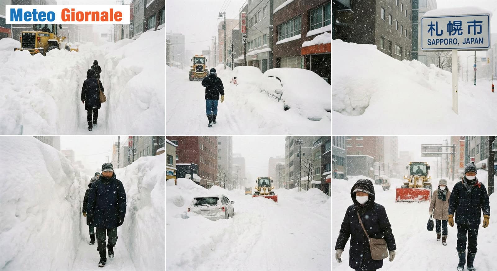 Il Nord del Giappone sotto metri di neve