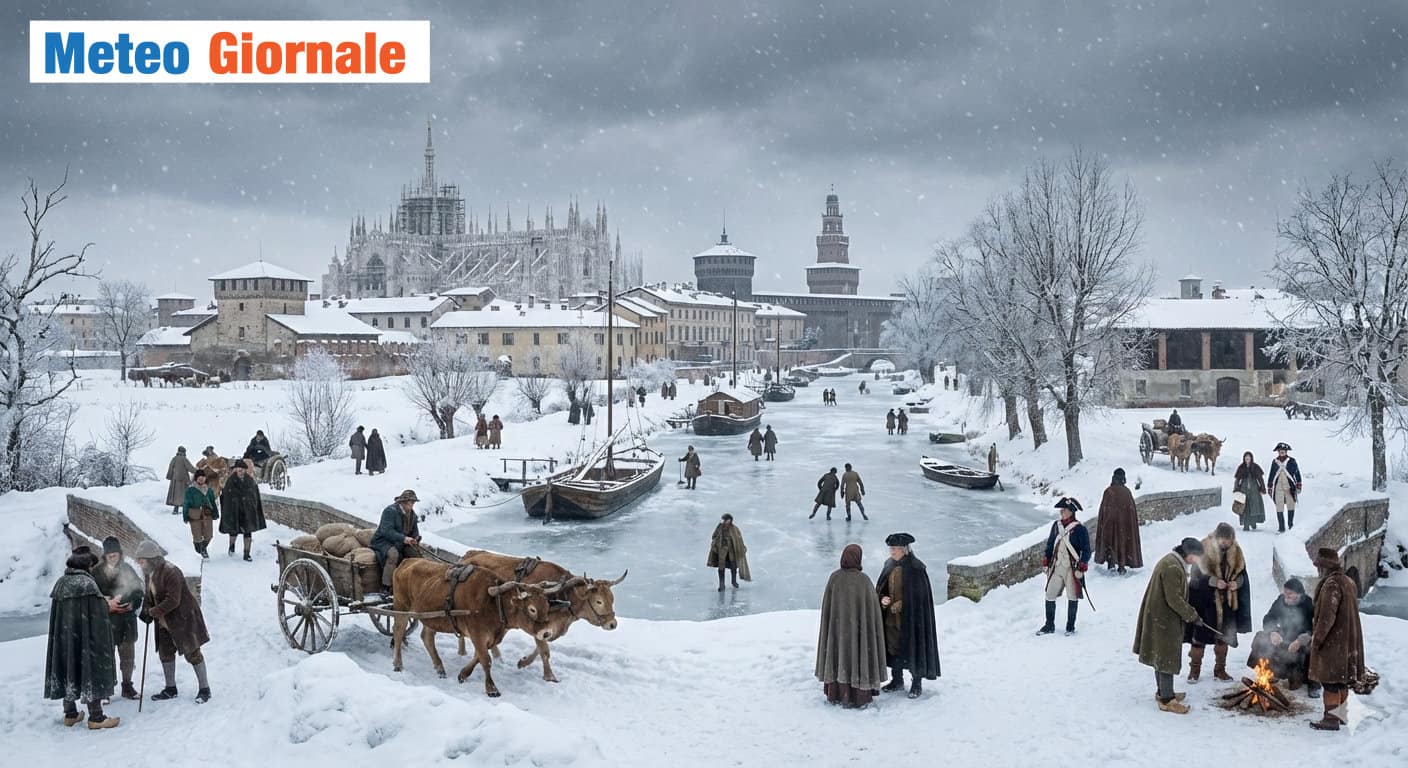 Val Padana d’Inverno -20 gradi. Accadeva 300 anni fa. Come si viveva