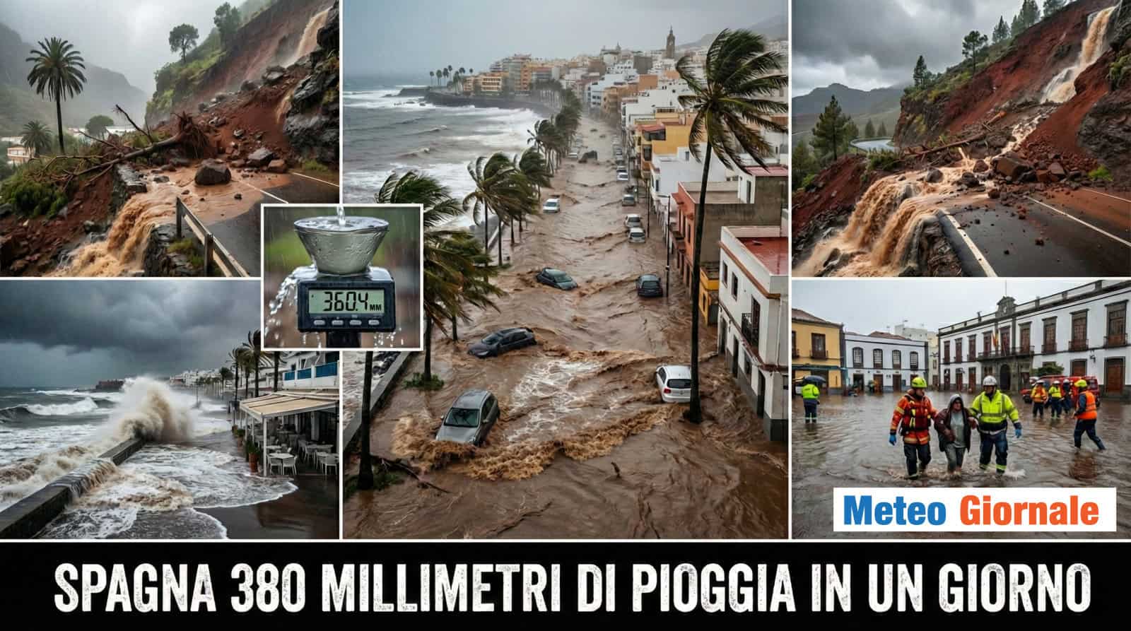 390 mm nel sud della Spagna. Piogge da record