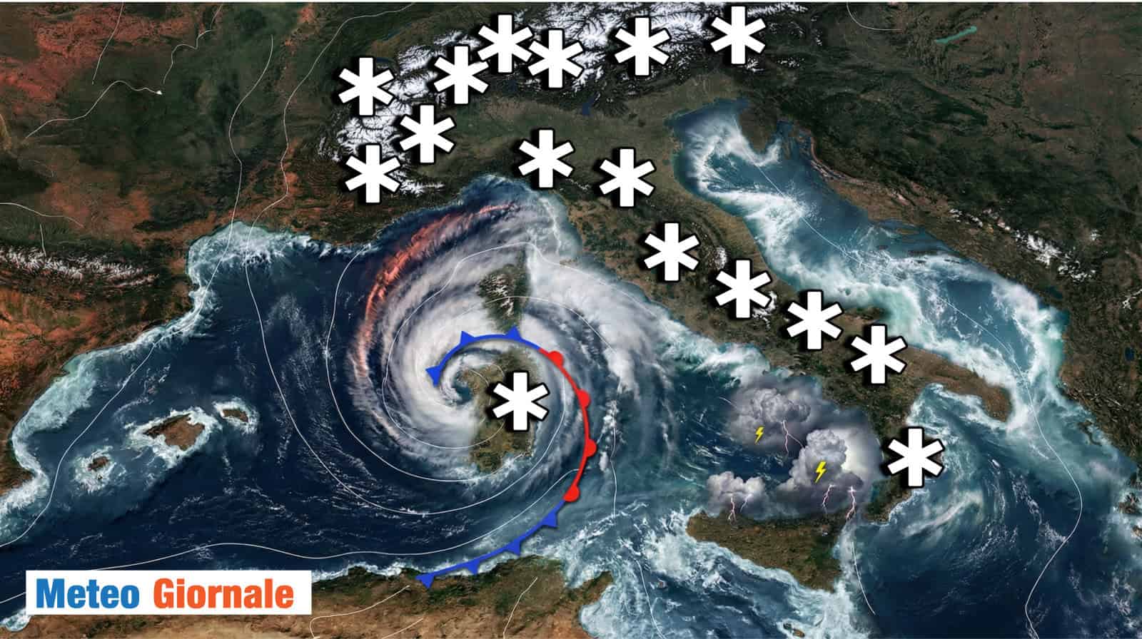 2 tempeste verso l’Italia, poi la neve
