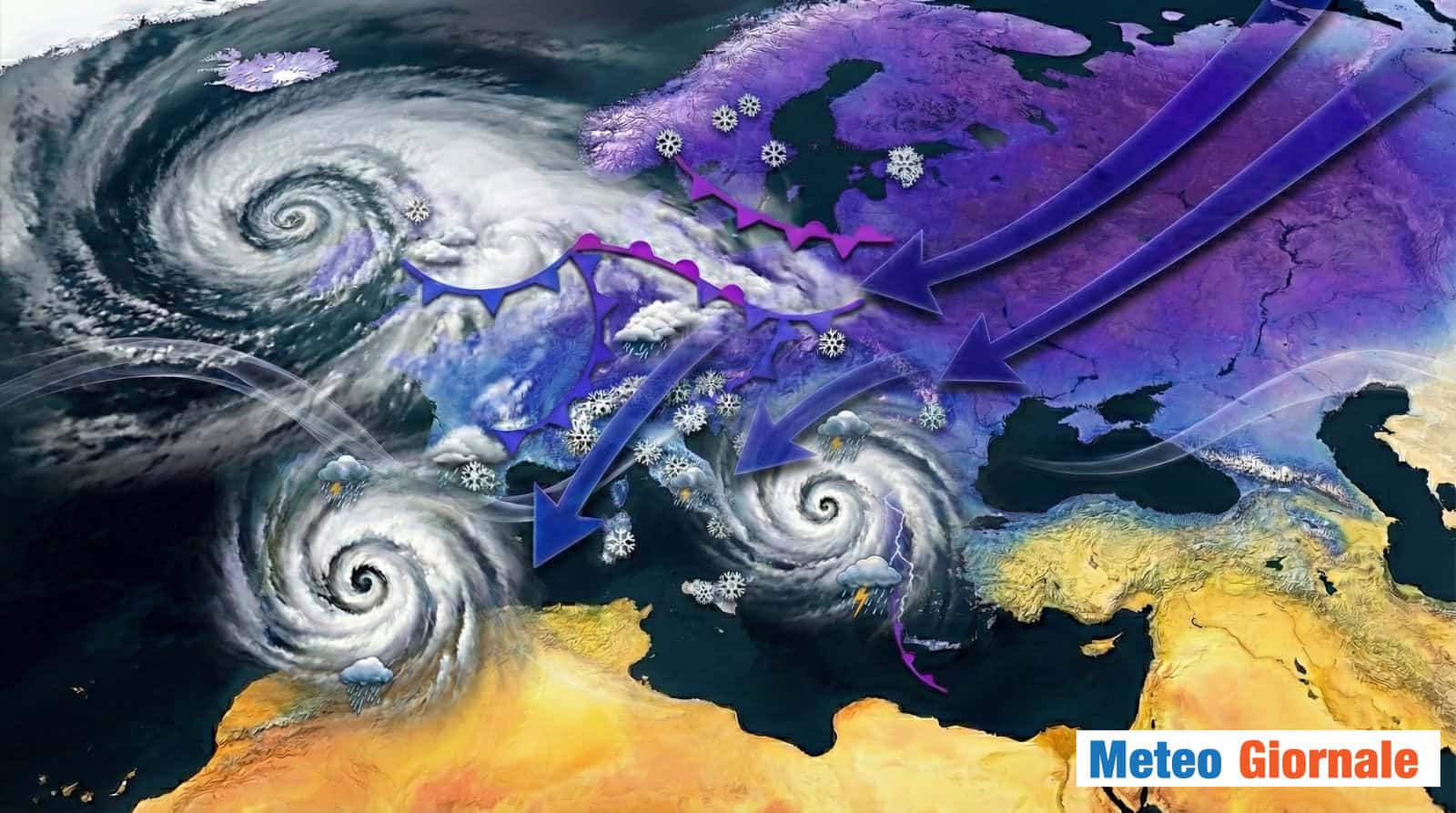 Gelo sull’Europa: novità, data possibile di neve diffusa in Italia