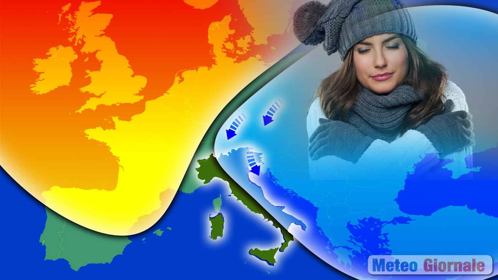 Meteo, ecco dove cadrà la NEVE a bassa quota il 19-20 Febbraio