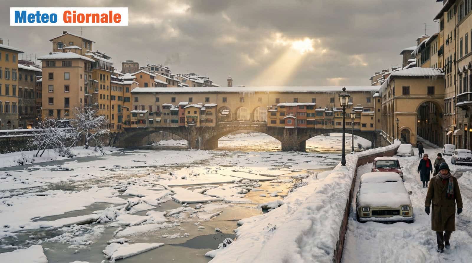 Quando l’Arno diventava ghiaccio: neve e ghiaccio a Firenze dal Medioevo al 2025