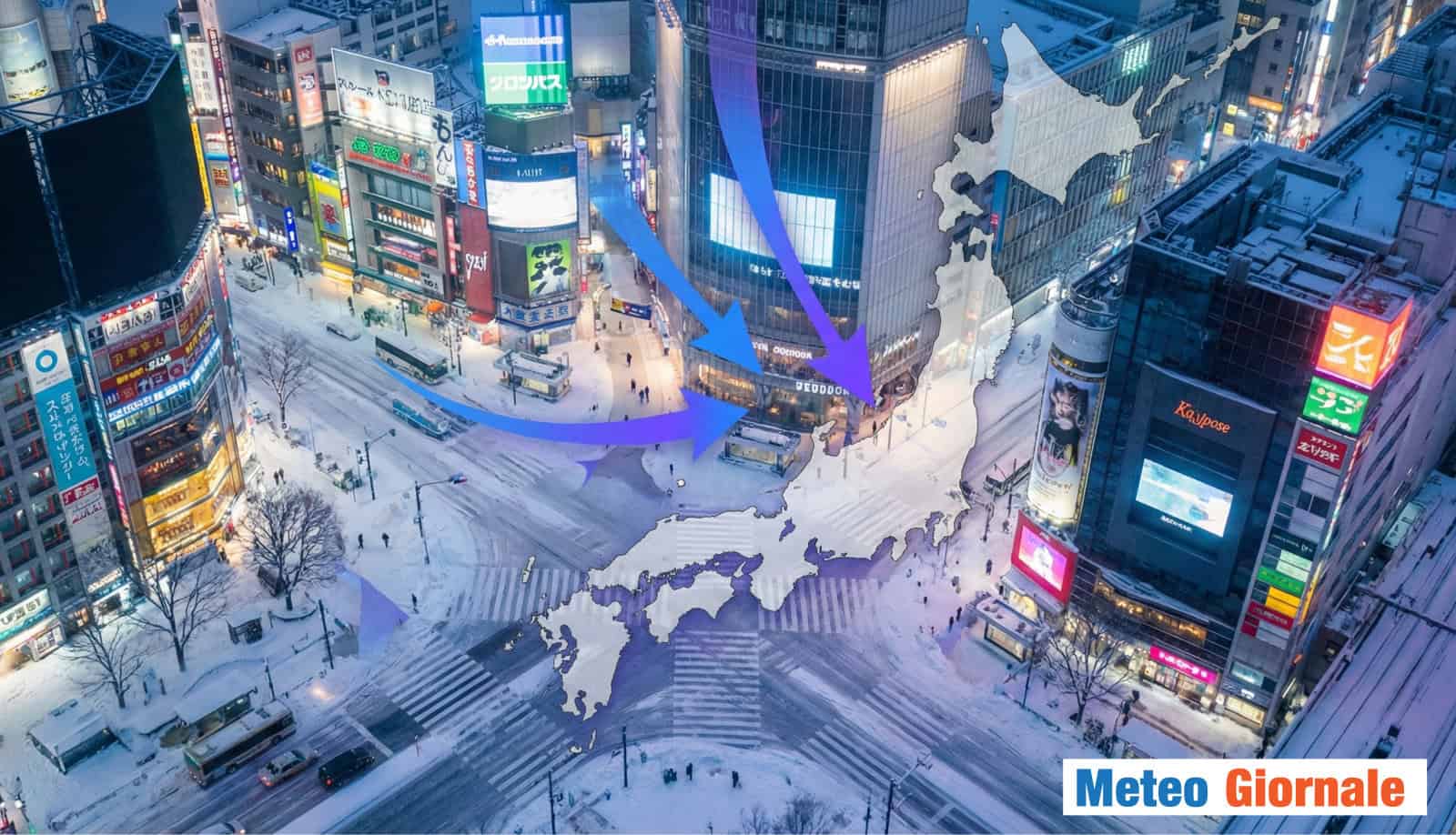 Giappone paralizzato dal gelo: neve fittisisma su Tokyo