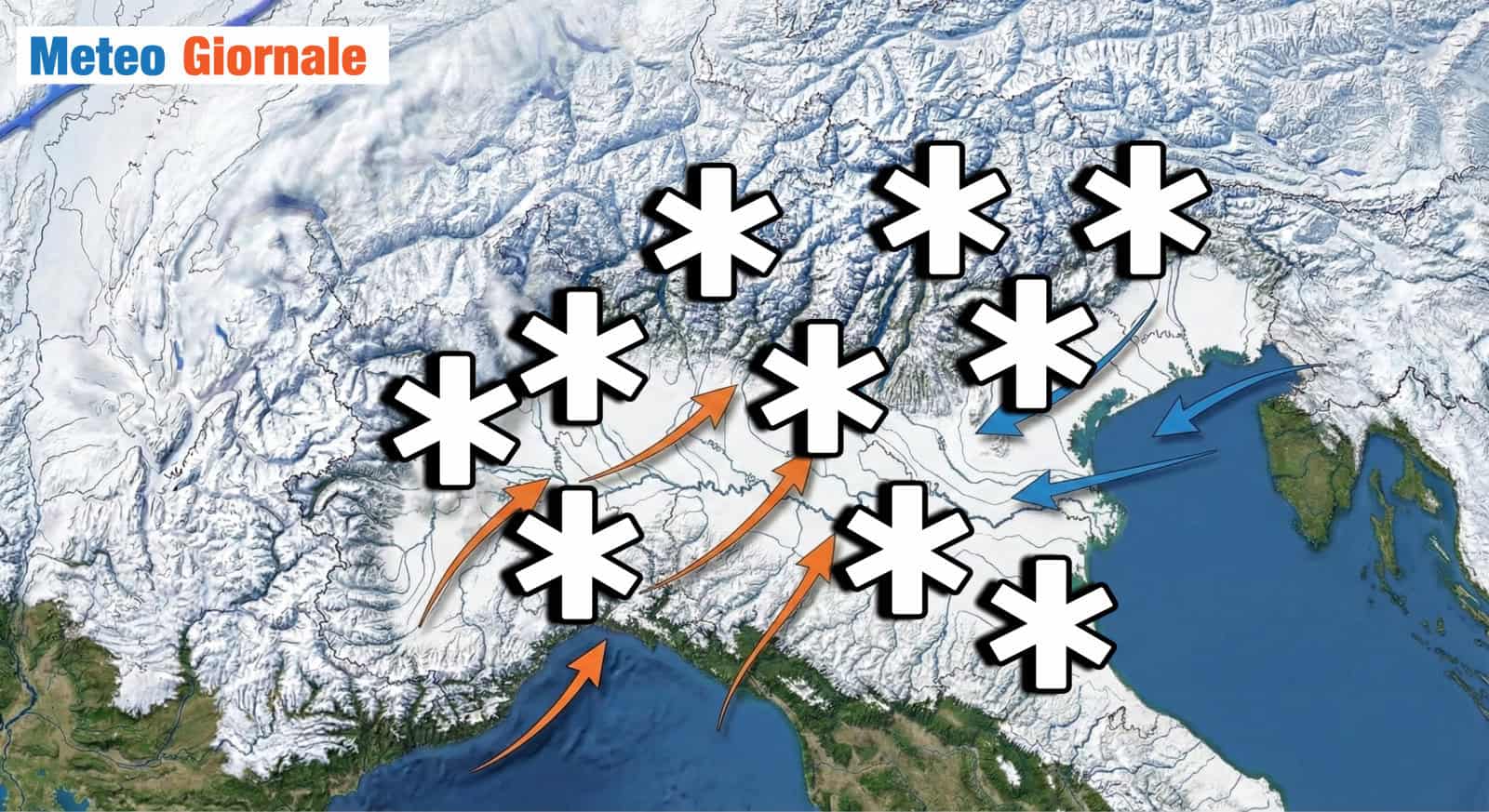 Neve in Val Padana, il suo ritorno