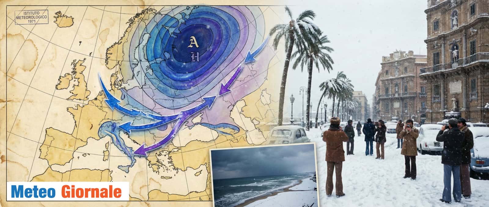 Marzo 1971: quando il Burian congelò l’Italia. Neve sino a Palermo