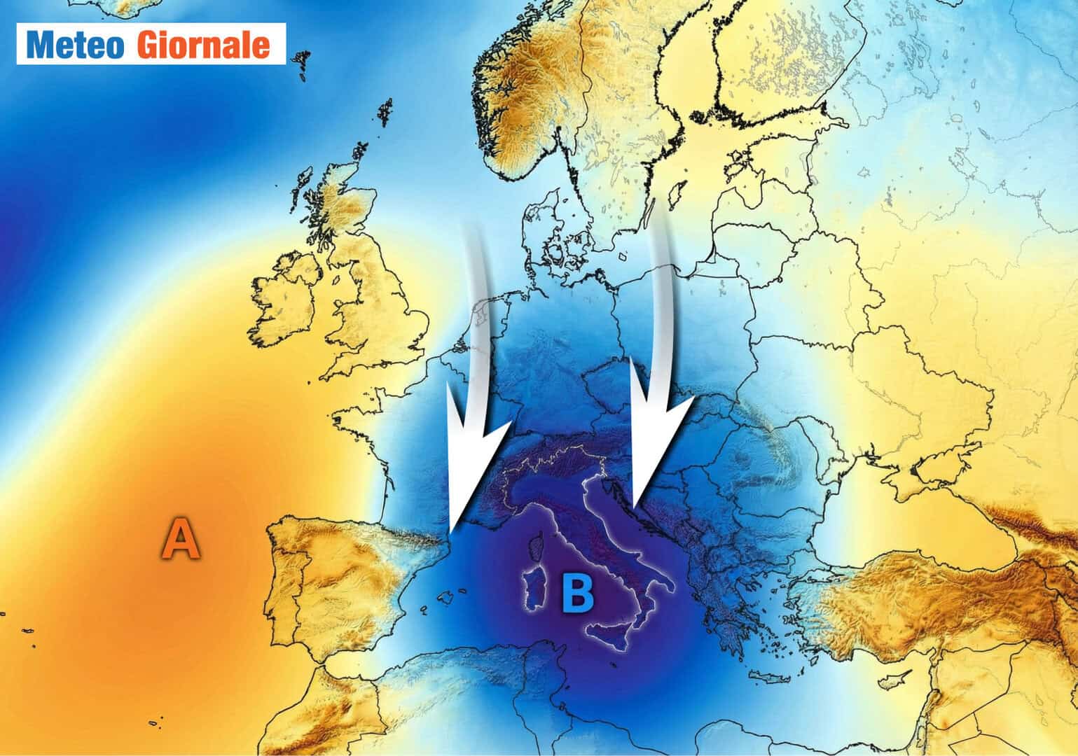 Indici del Clima: STOP Alta Pressione africana. Aria gelida, nevicate