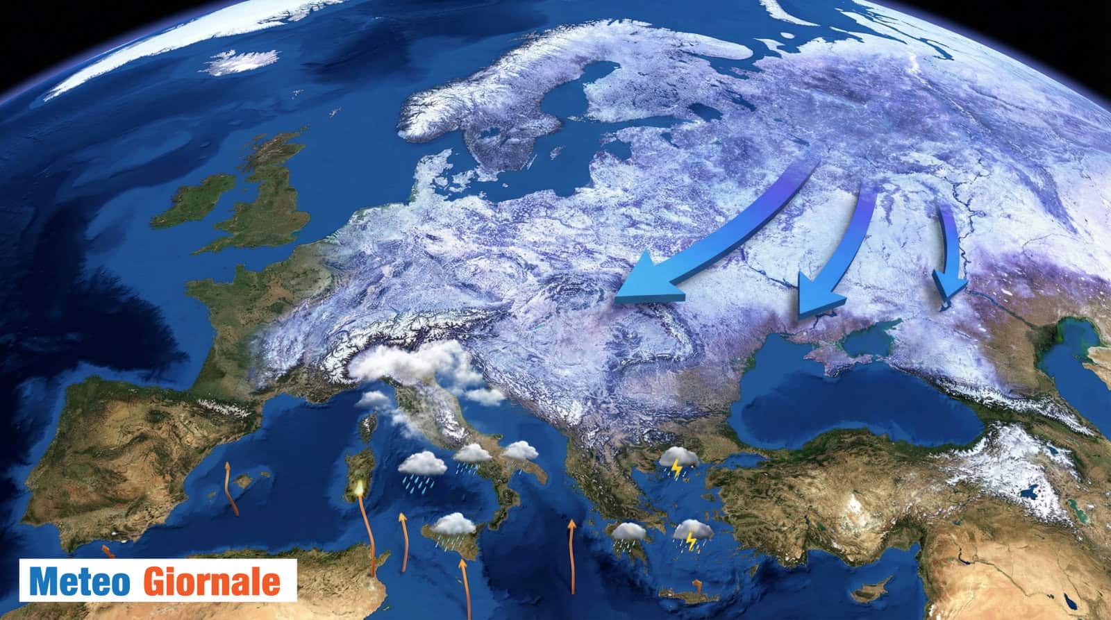 Gelo estremo in Europa: l’Italia sfiora il grande freddo
