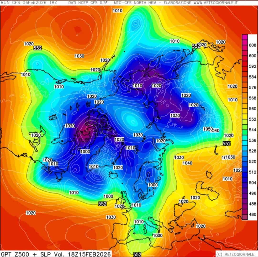 stratwarming 15 febbraio 2026