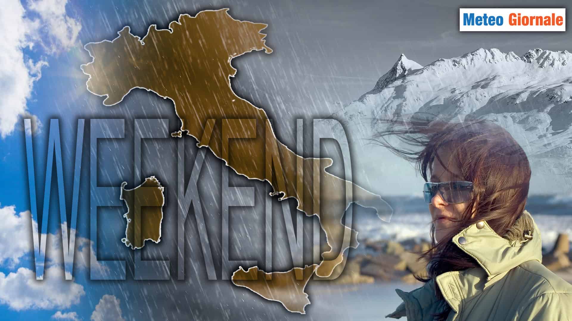 Meteo: nuovo peggioramento nel weekend con piogge, vento e neve