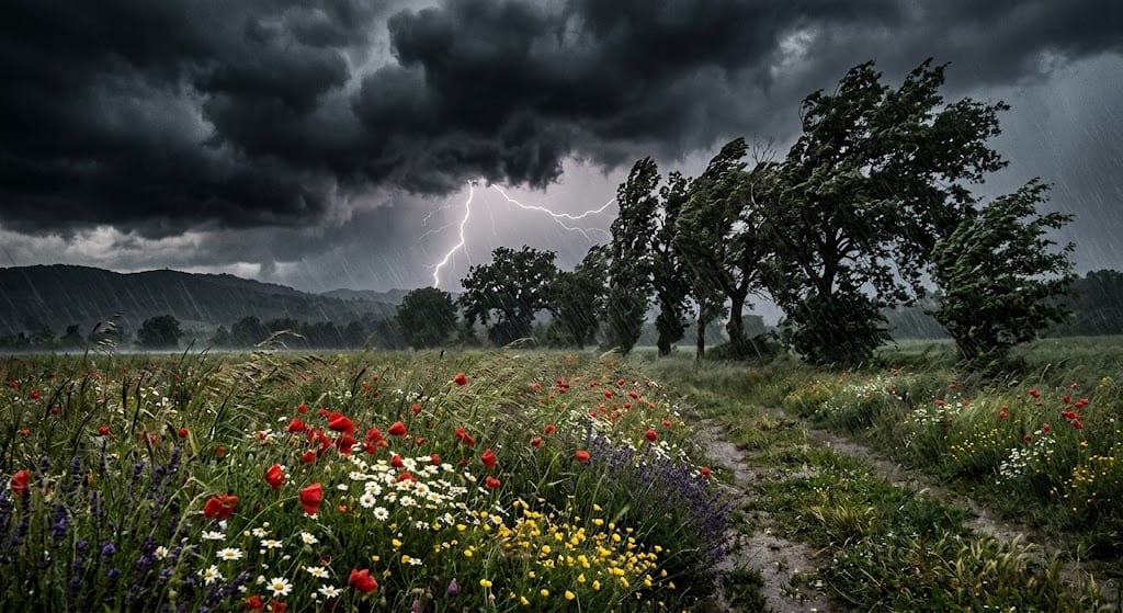 Il rischio di temporali di forte intensità aumenta decisamente a cominciare dal mese di maggio.
