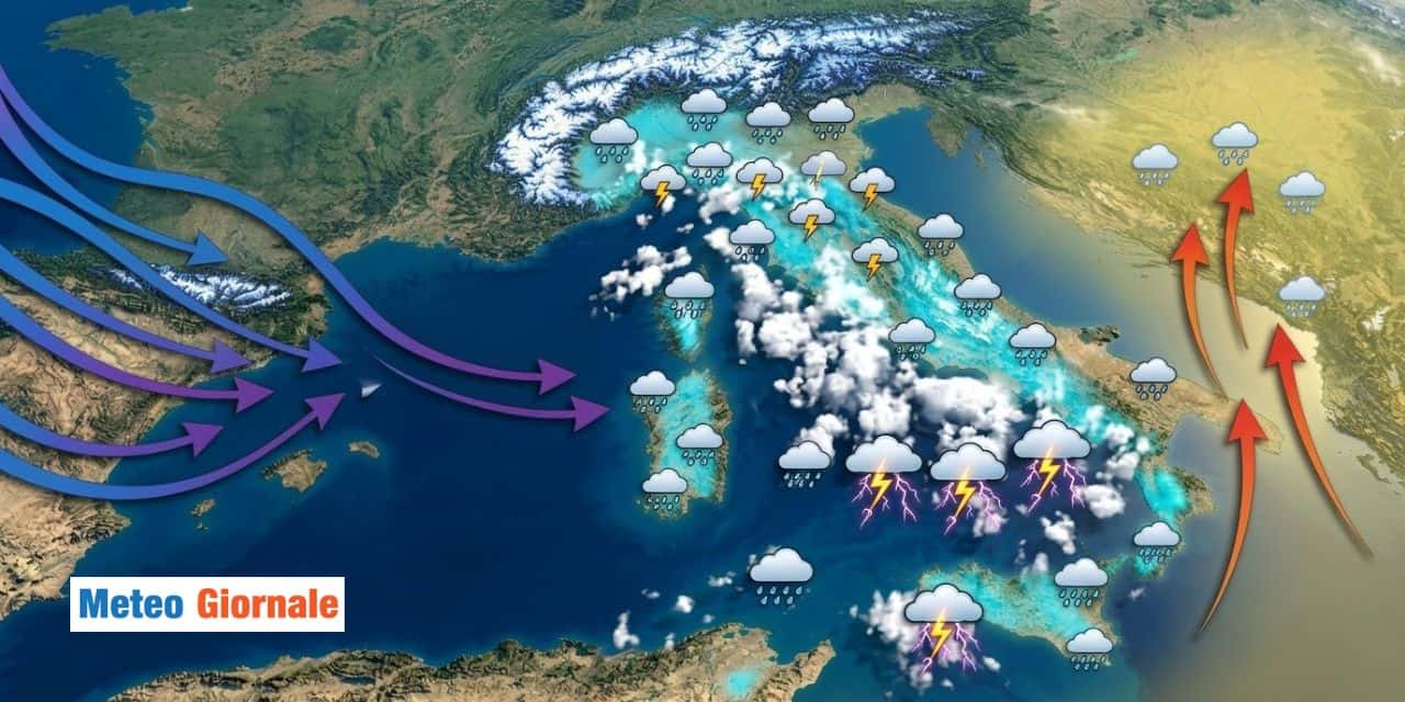 Meteo: Alta Pressione KO, ritornano le piogge in Italia, vediamo per quanto