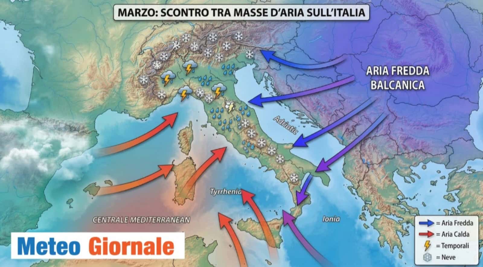 Equinozio con sorpresa: Neve e Temporali, ecco DOVE colpirà il freddo