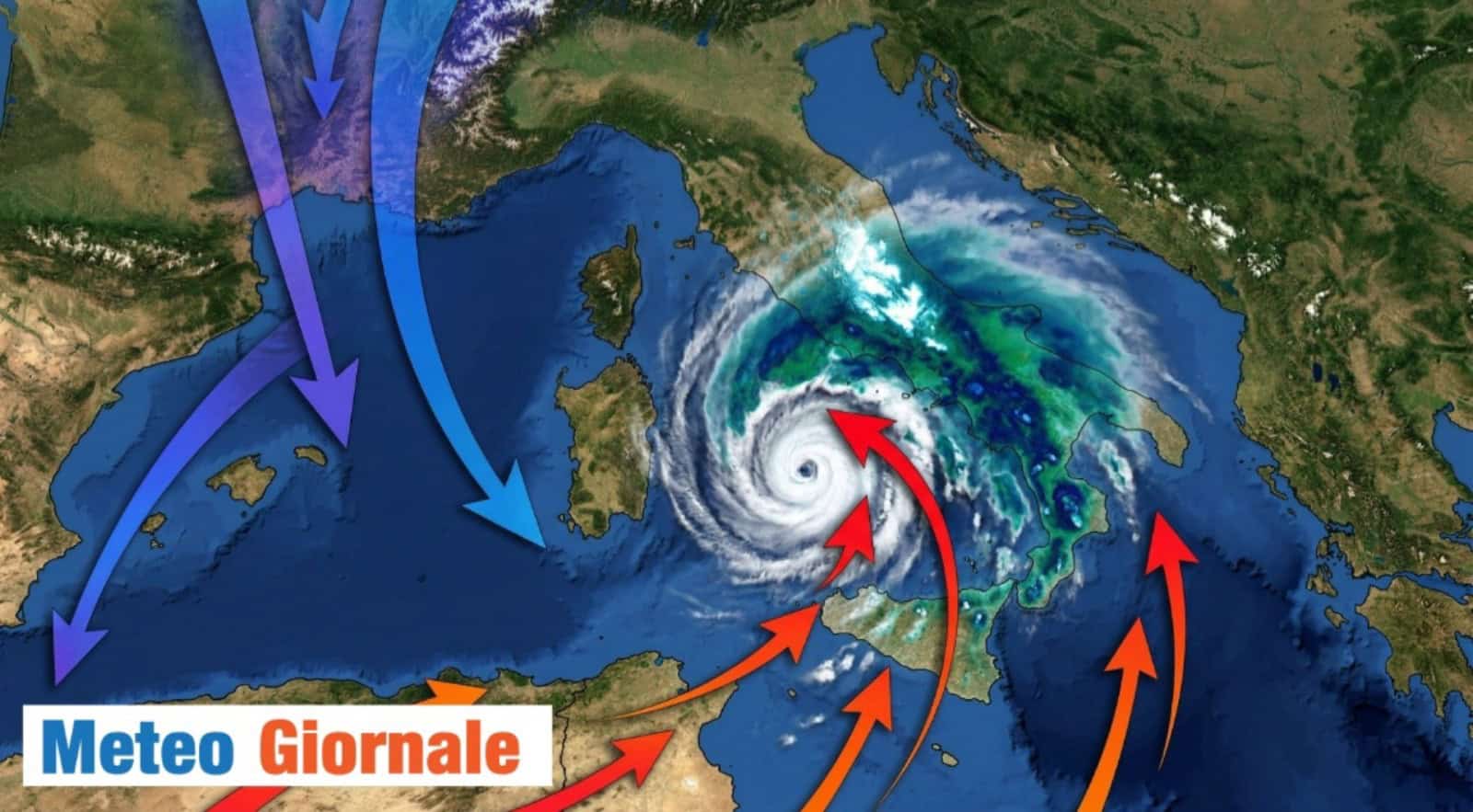 TLC in arrivo: Vortice bomba sull’Italia. Ecco le REGIONI a rischio