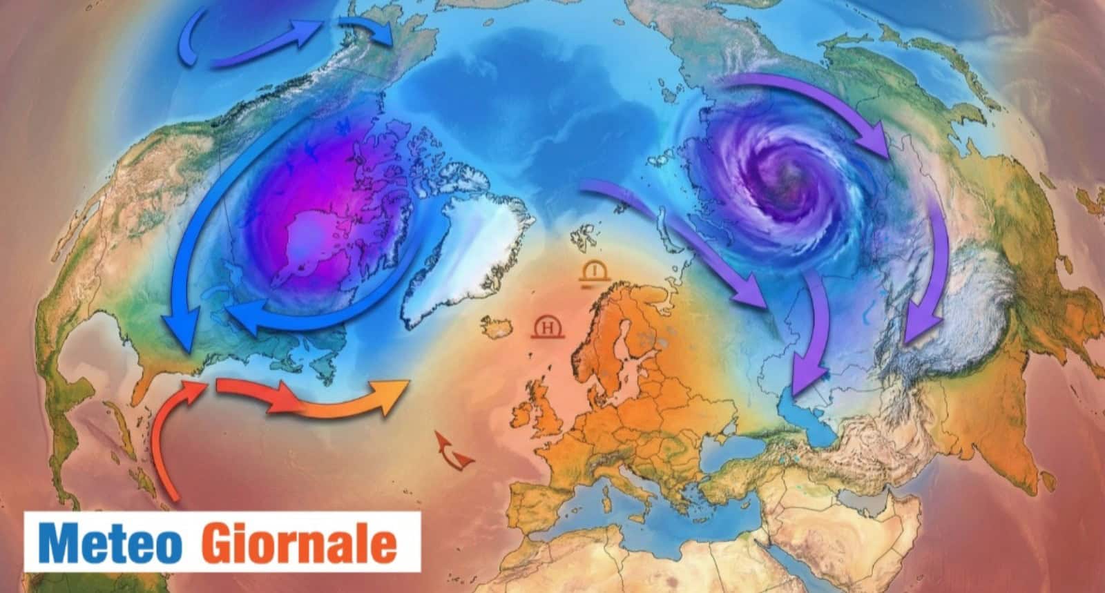 Vortice Polare split