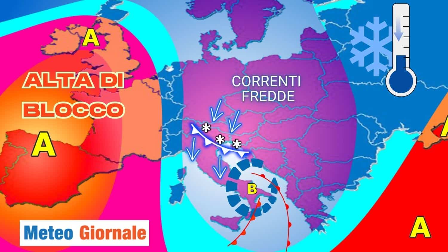 Prossima settimana: nuovo tentativo di irruzione fredda con minaccia di neve medio-bassa. I dettagli