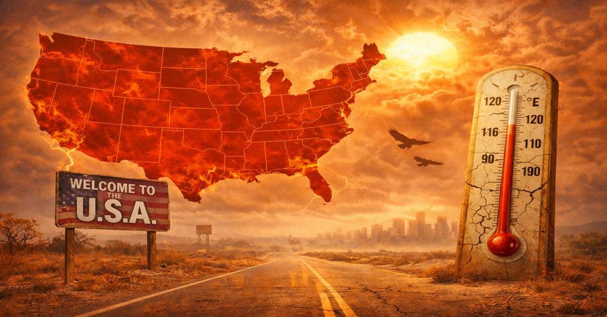 Stati Uniti, è caldo estremo da record, raggiunti i 44 gradi