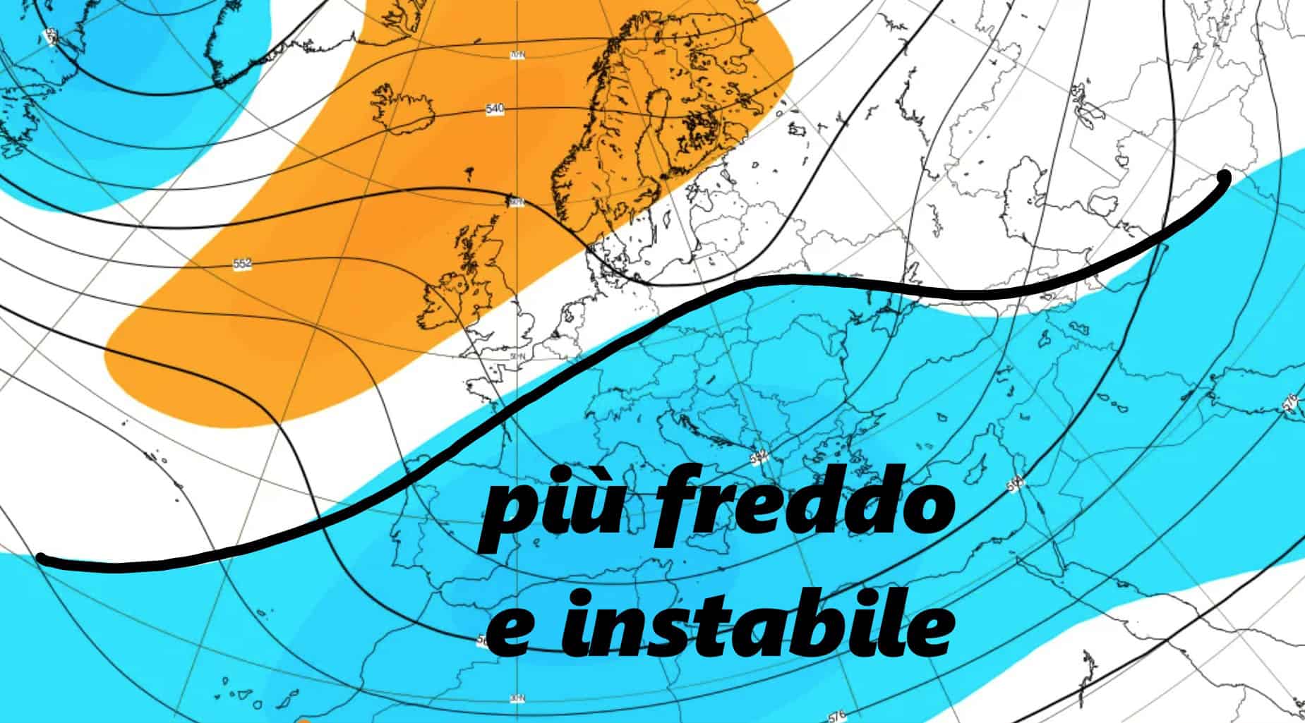 Tendenza a grandi linee per fine marzo e inizio aprile secondo l'autorevole modello europeo ECMWF. Nessun periodo stabile e caldo almeno fino al 2-3 aprile.