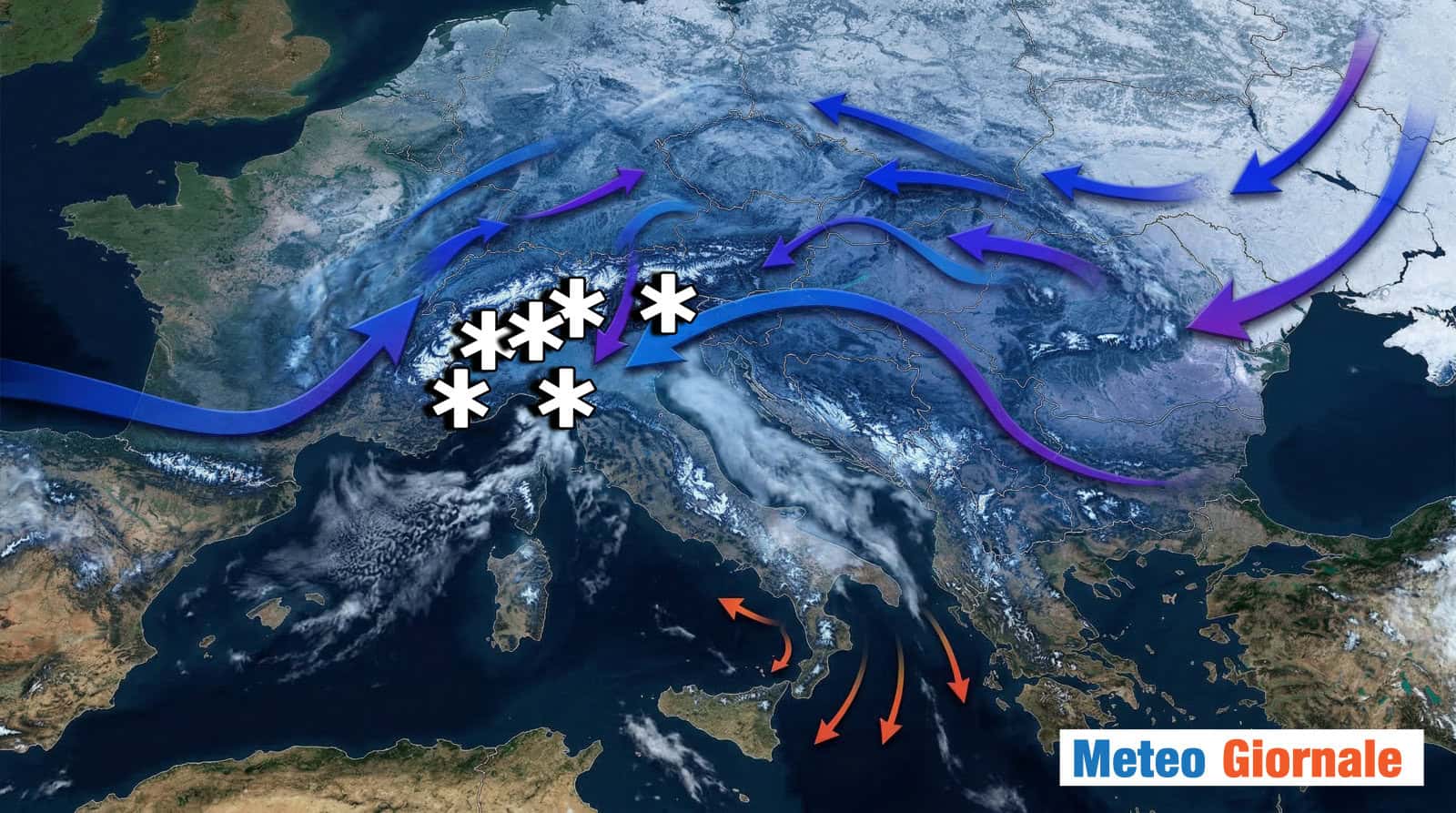 Fine settimana: Nord neve e freddo in arrivo